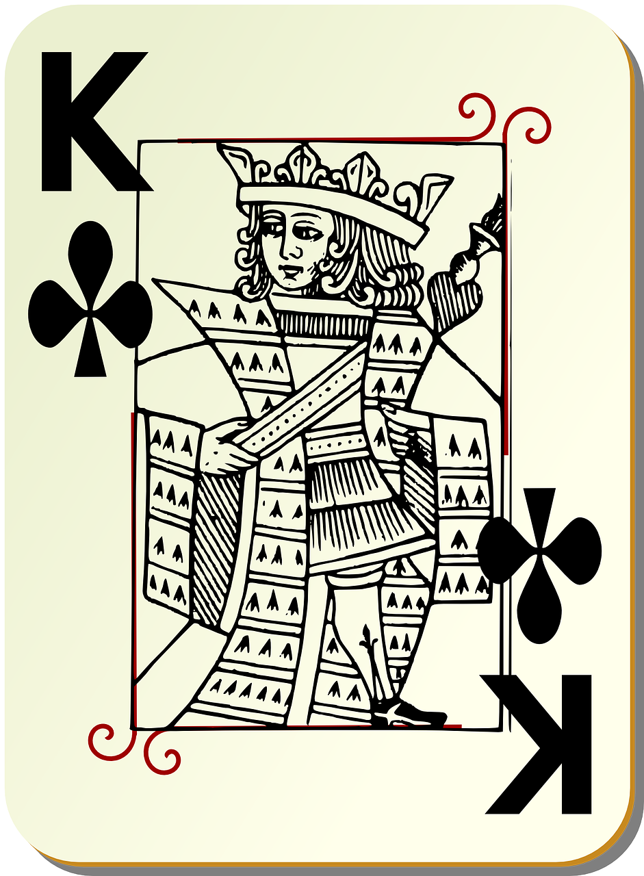 playing card king clubs free photo