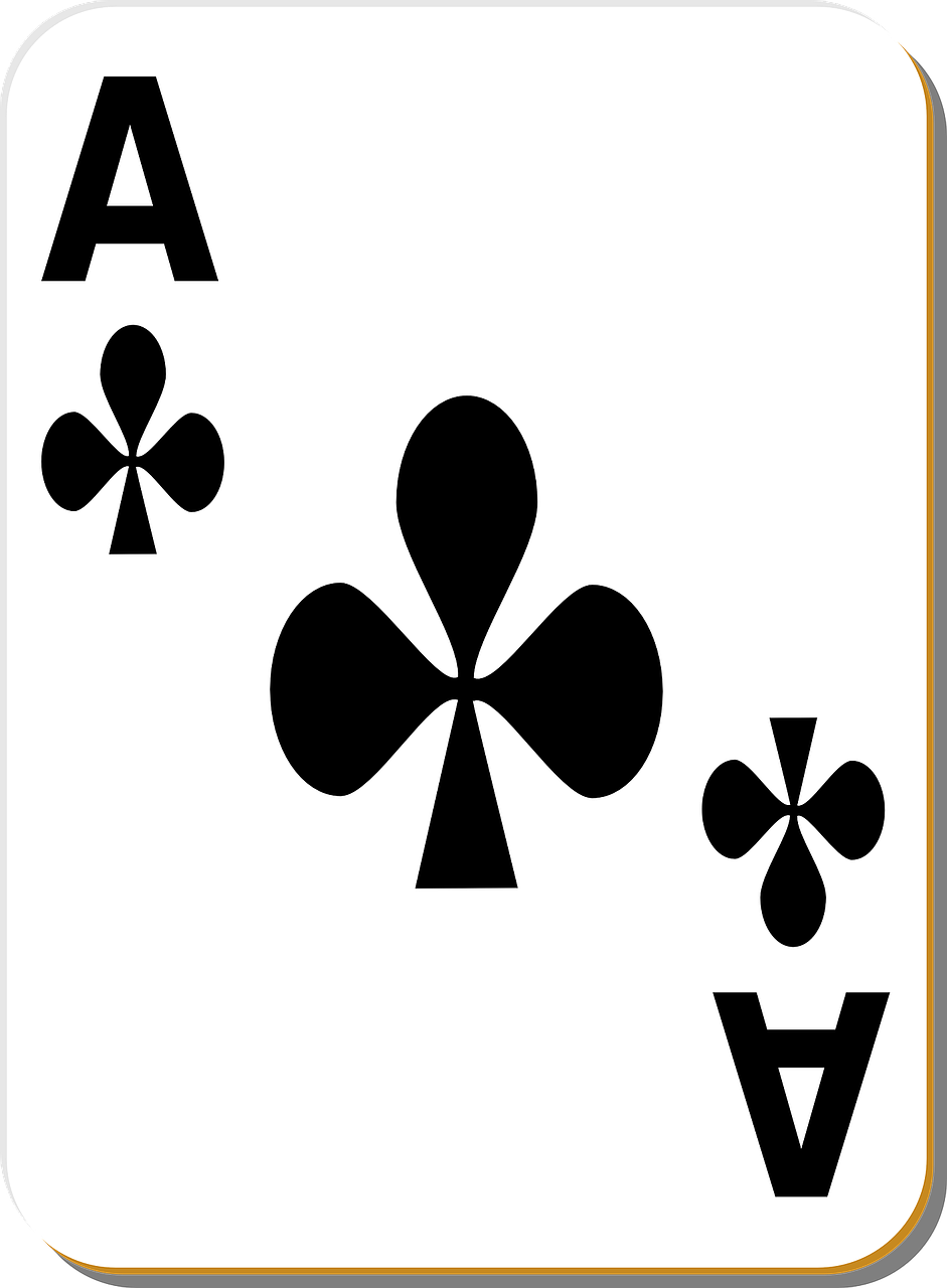 playing card ace clubs free photo