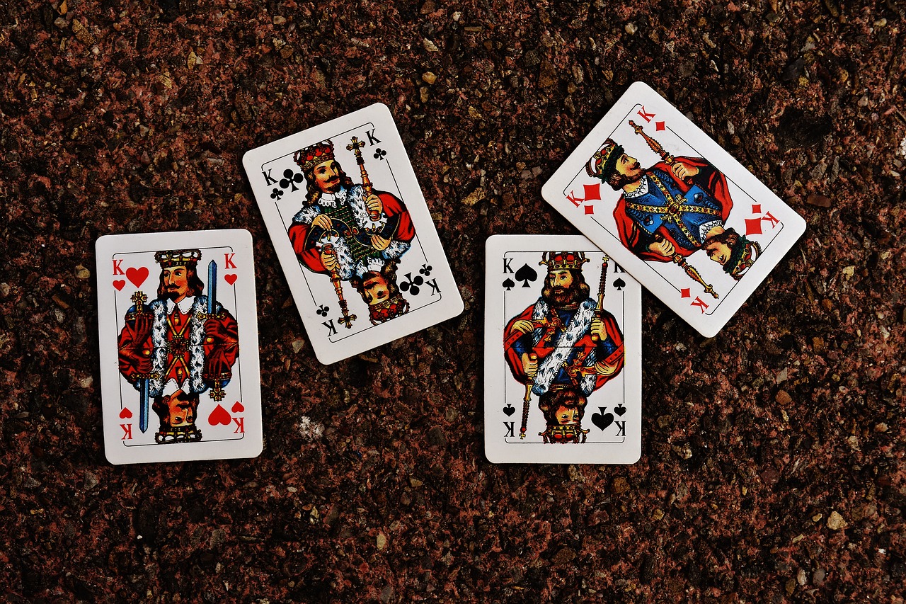 playing cards king four free photo
