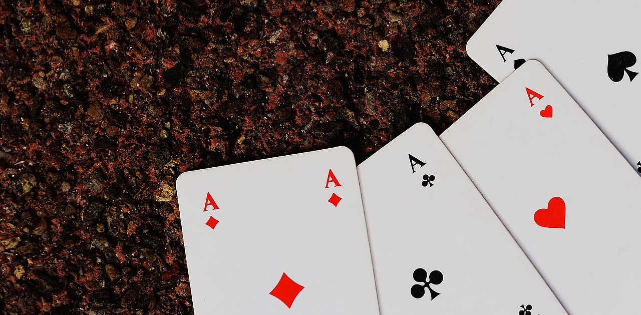 playing cards aces four free photo