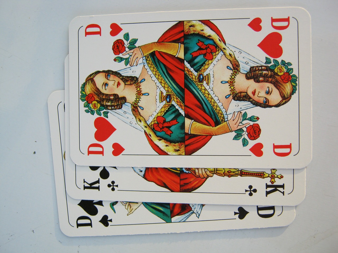 playing cards heart lady free photo