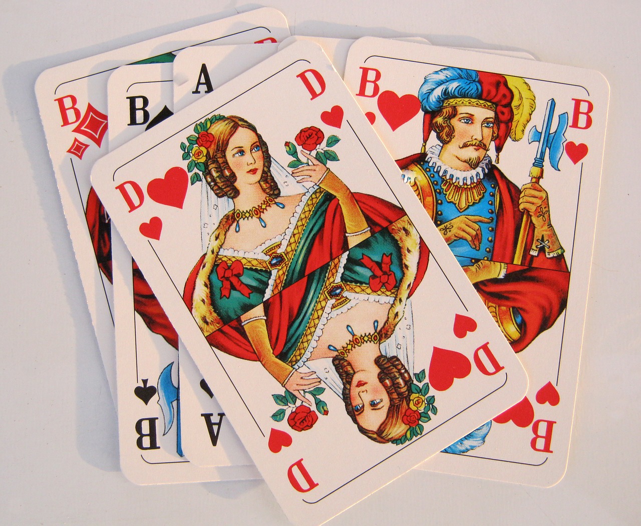 playing cards heart lady free photo