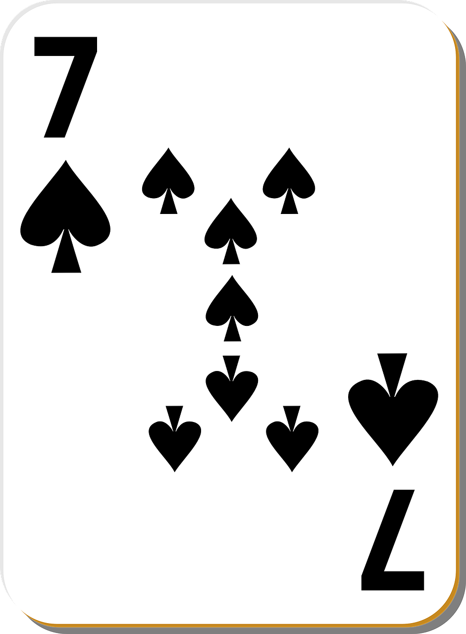 playing cards spade 7 free photo