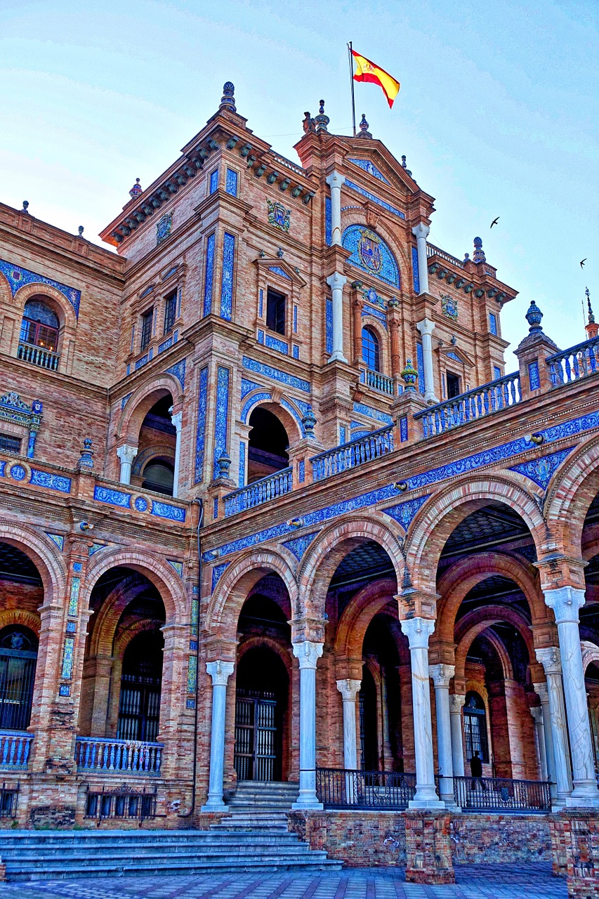 plaza de espania palace seville free photo