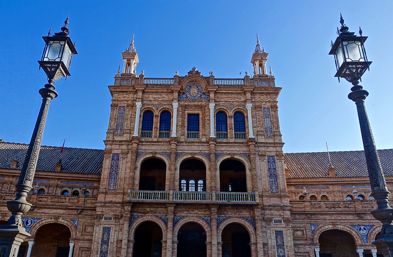 plaza de espania palace seville free photo