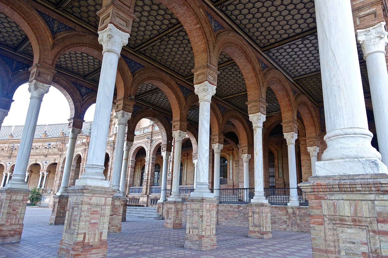 plaza de espania columns arches free photo