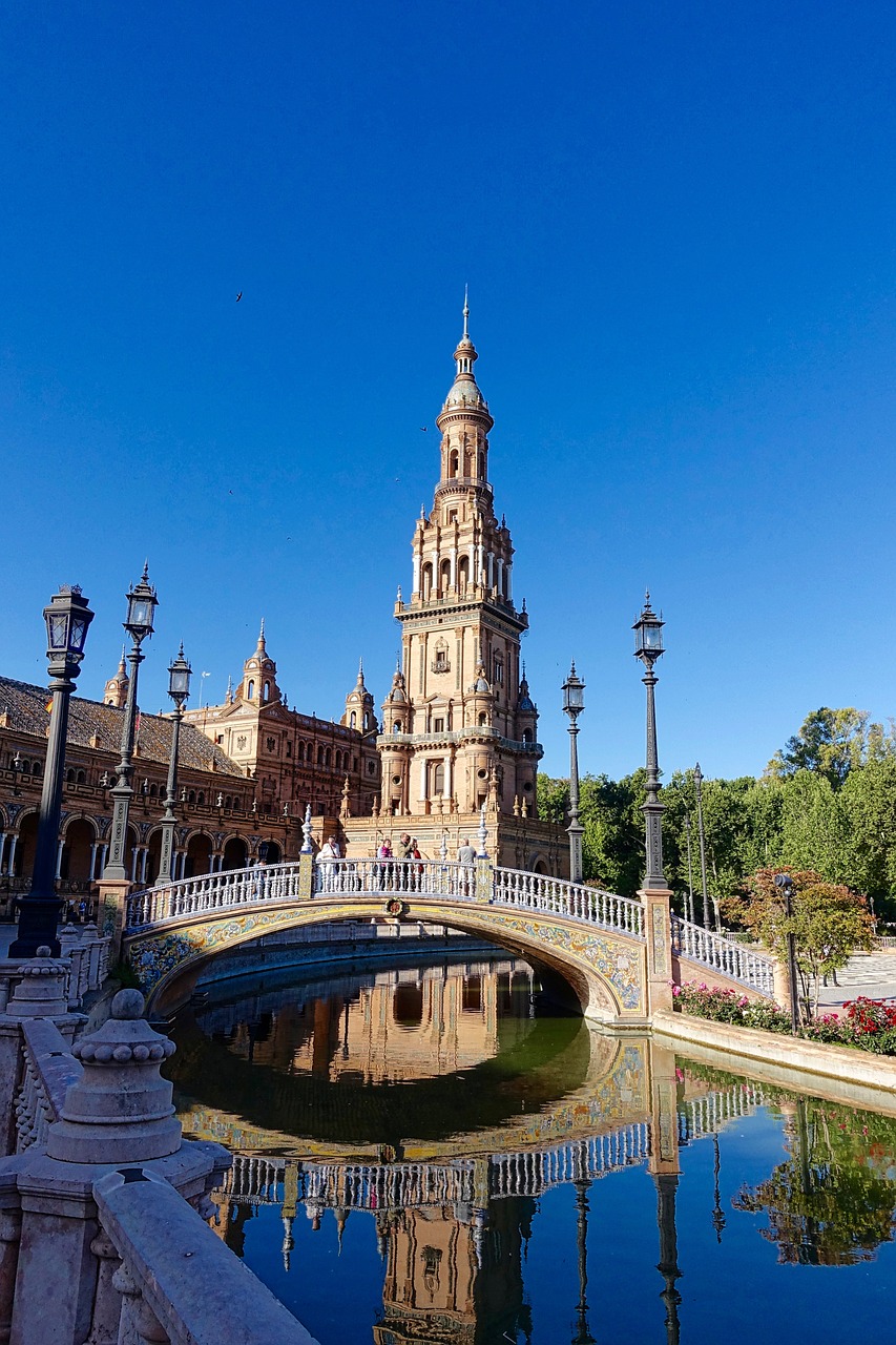 plaza de espania palace bridge free photo