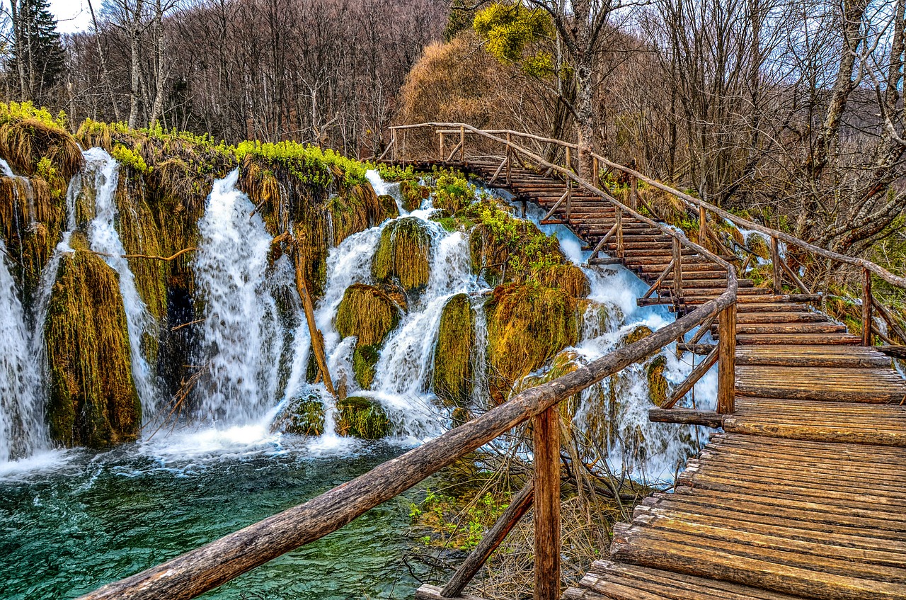 plitvice national park waterfall free photo