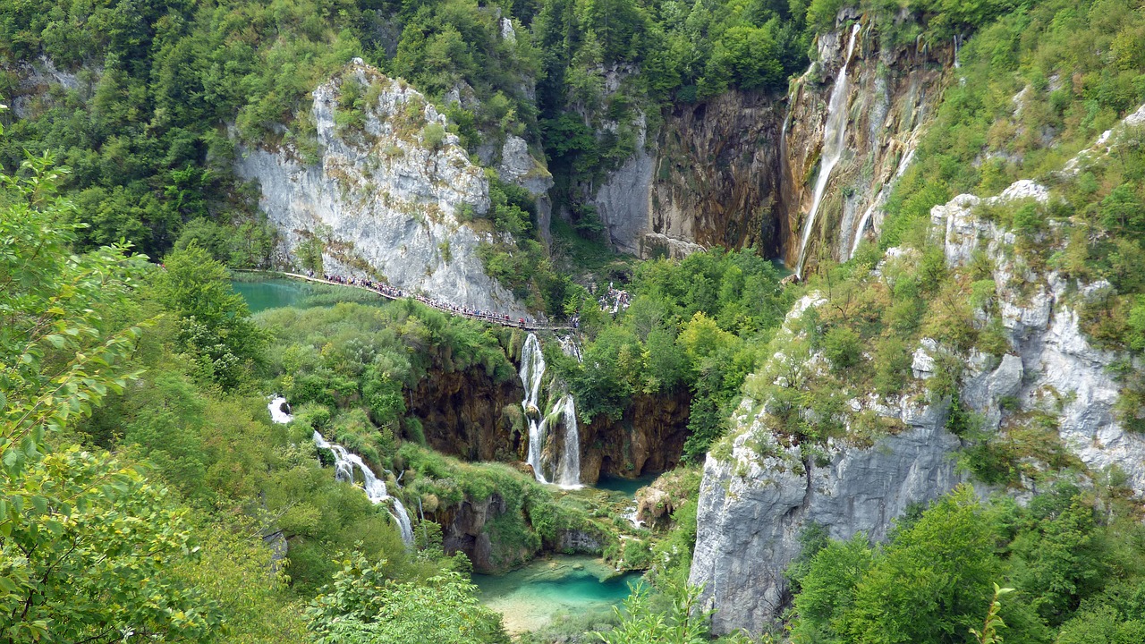 plitvice croatia waterfall free photo