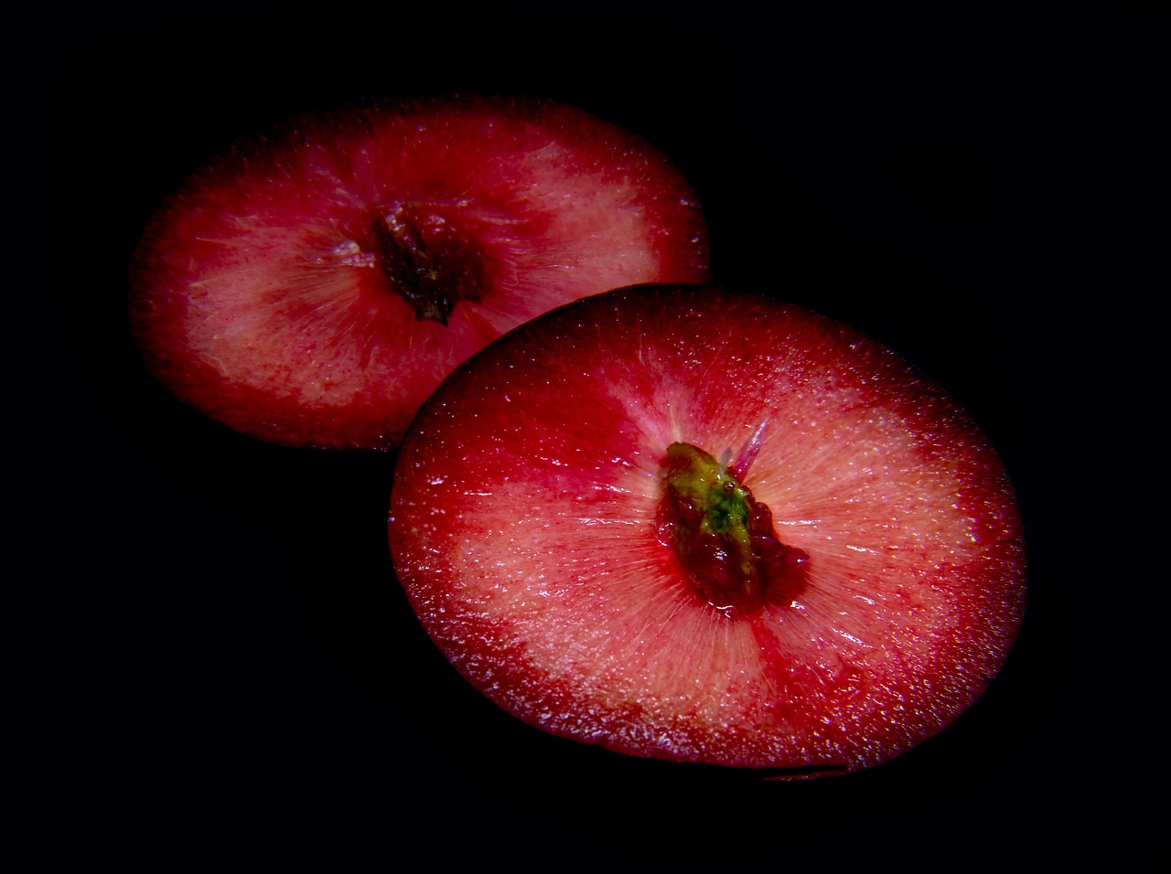 plum  slice  seed free photo