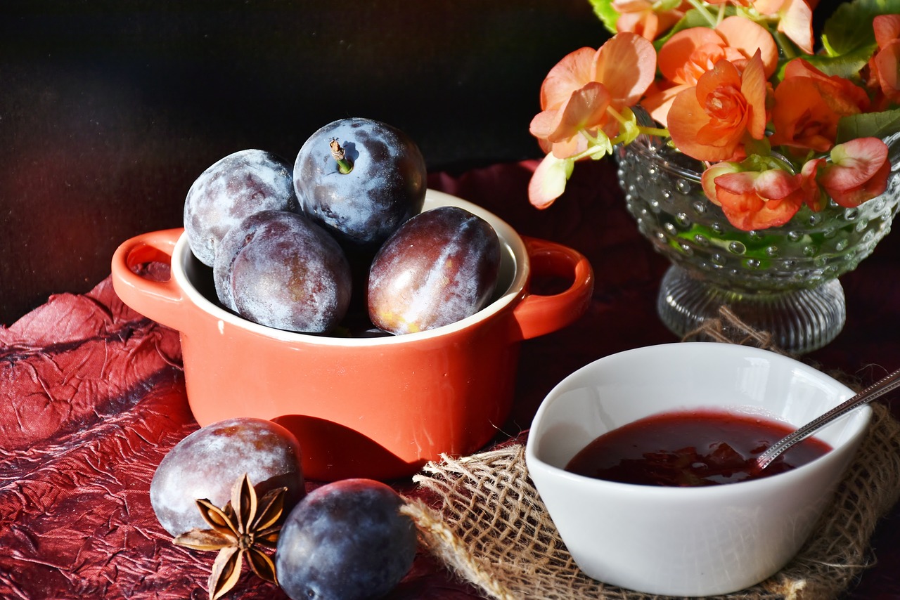 plums fruit jam free photo