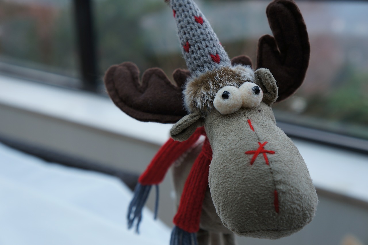 plush reindeer funny free photo