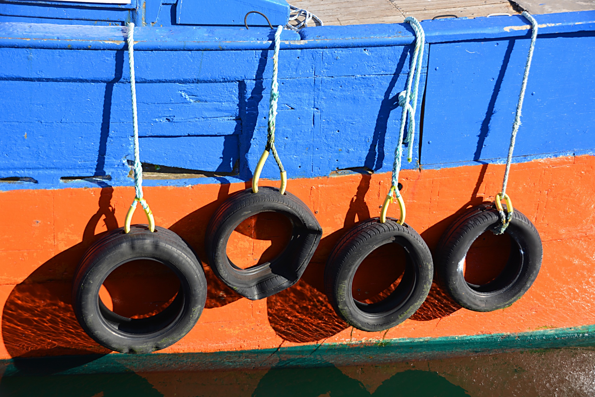 boat dock tires free photo