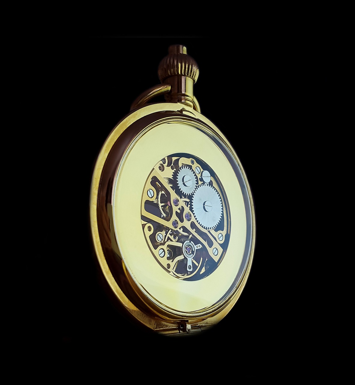 pocket watch time clock free photo