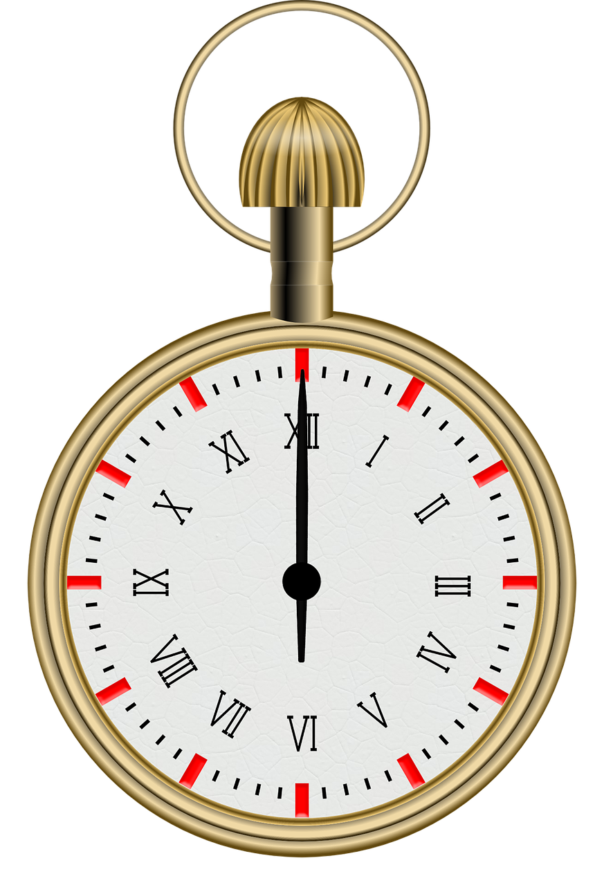 pocket watch clock isolated free photo