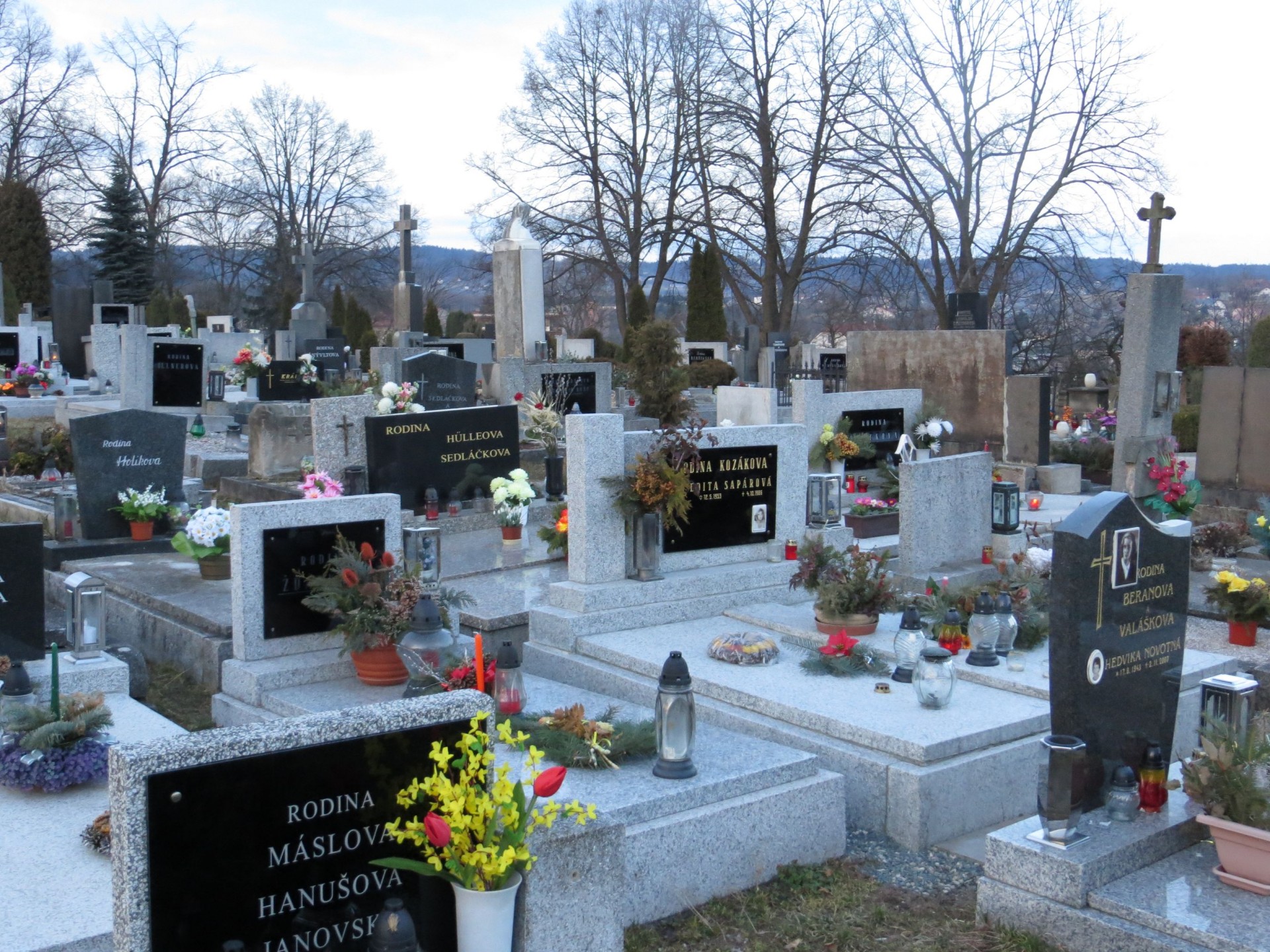 cemetery graves evening cemetery free photo