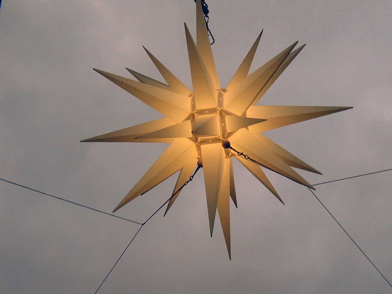 poinsettia star lighting free photo