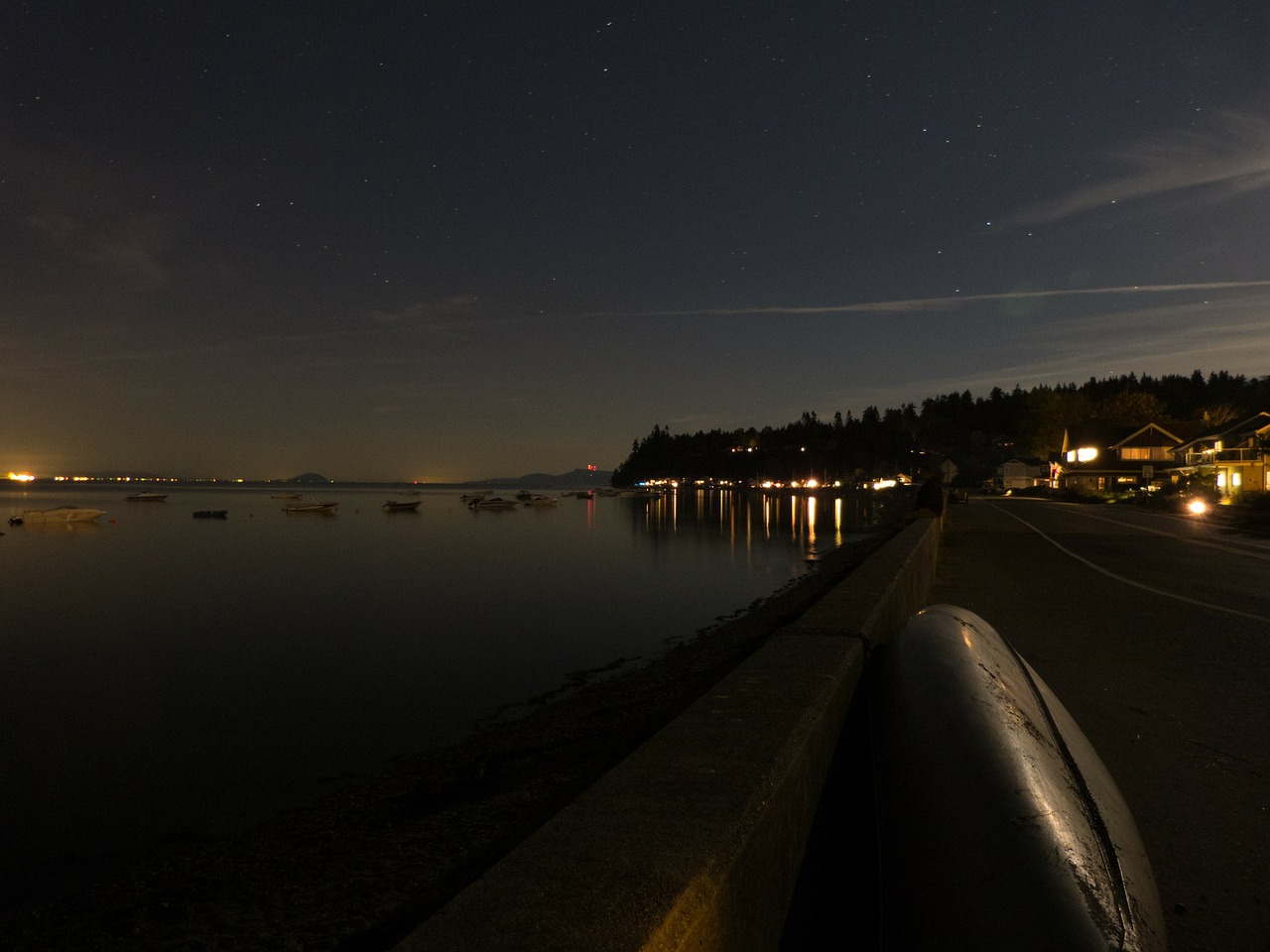 point roberts night shore free photo