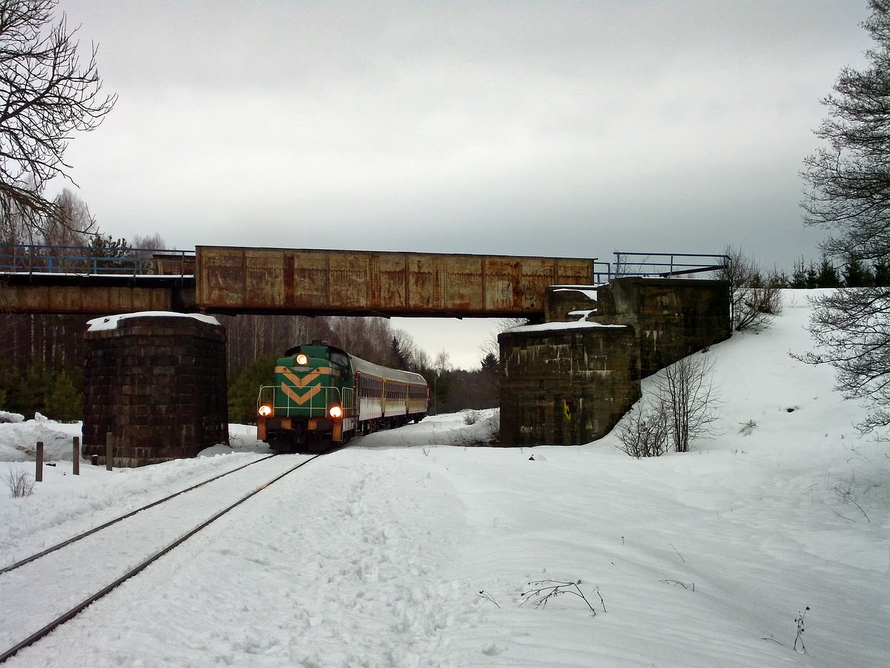 poland landscape train free photo