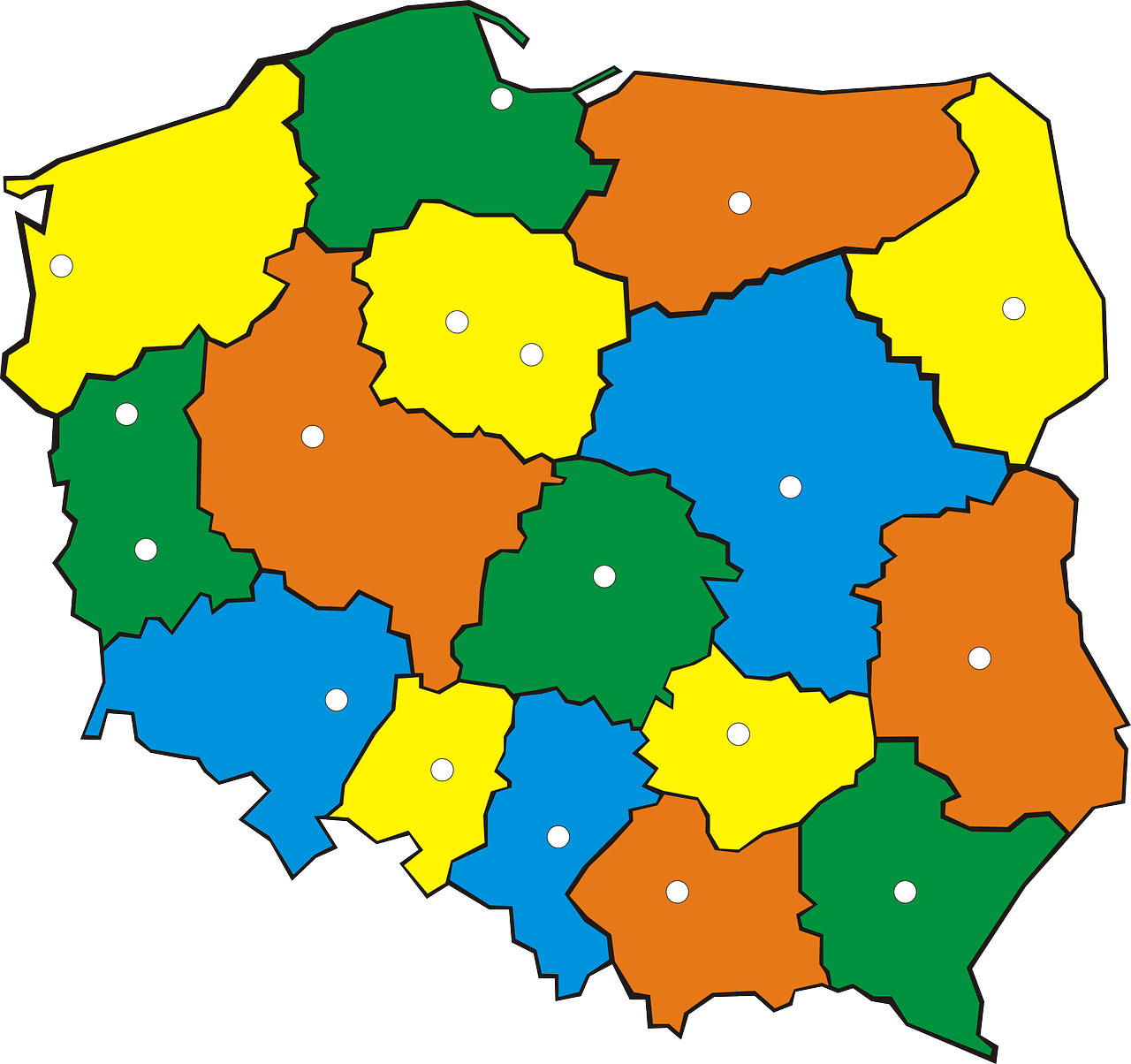 poland administration map free photo