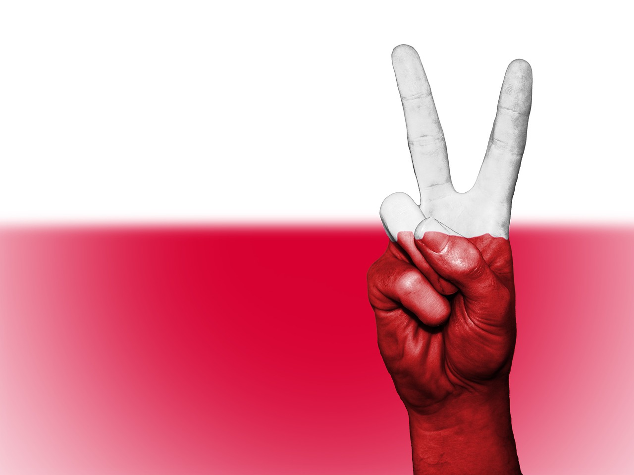 poland peace hand free photo