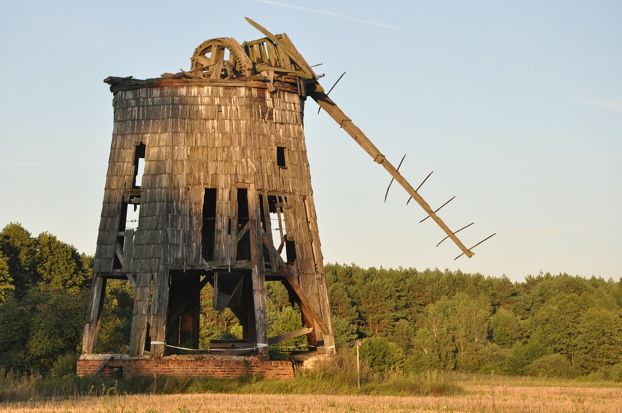 poland pałucka land windmill free photo