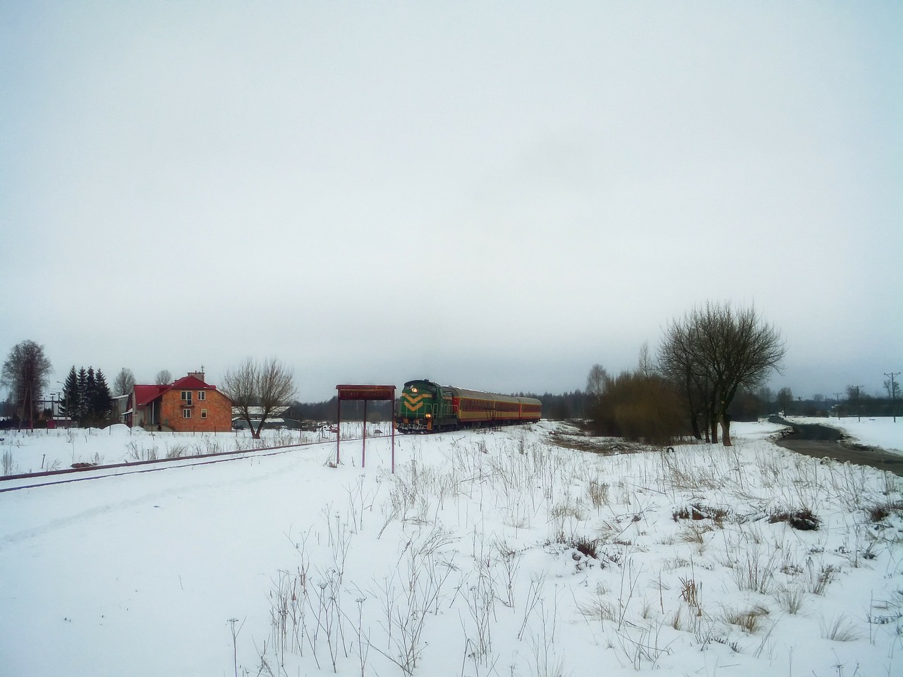 poland train winter free photo