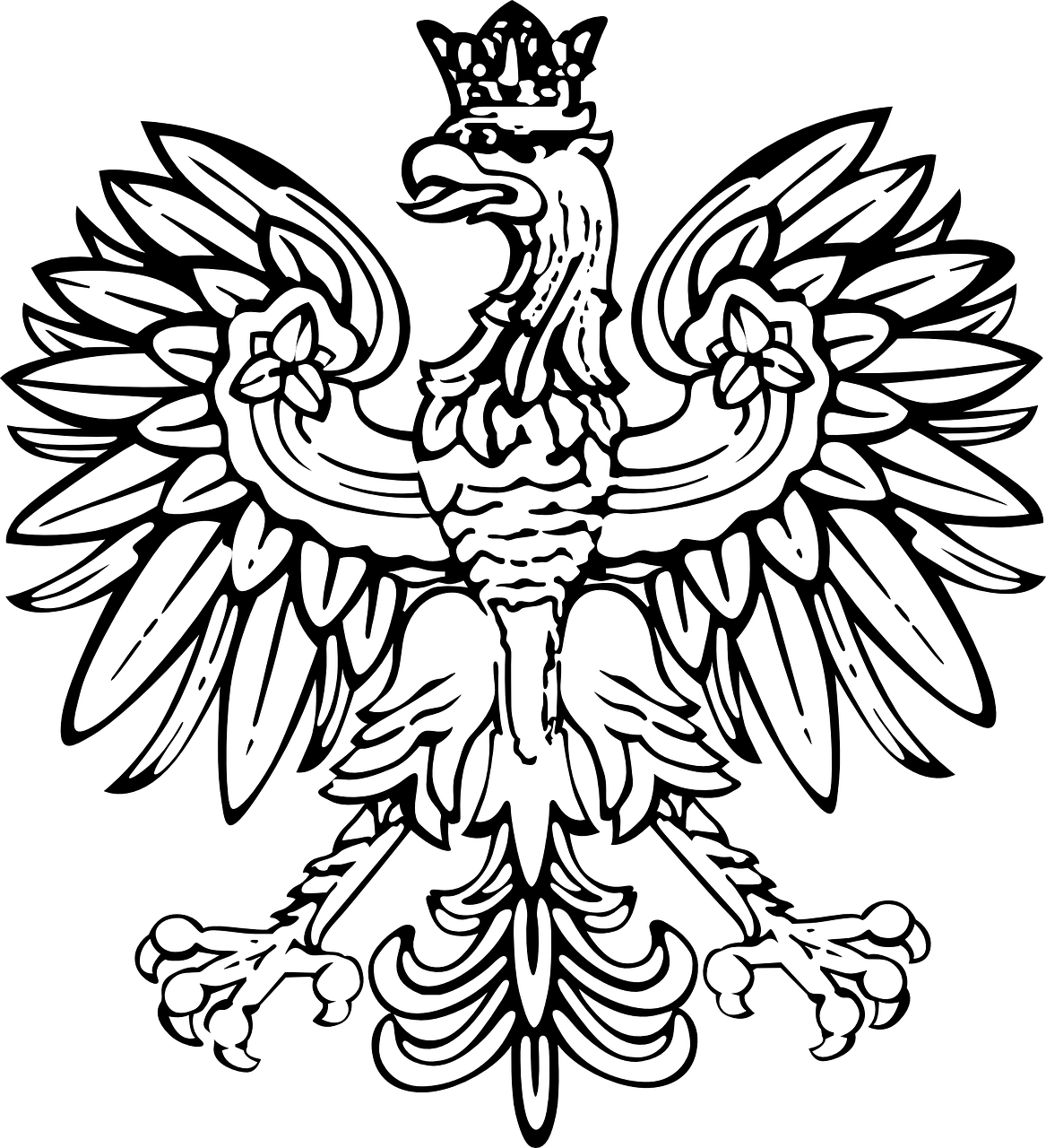 poland,coat of arms,white eagle,eagle,crowned,polish,bird,coat,arms,national,free vector graphics,free pictures, free photos, free images, royalty free, free illustrations, public domain