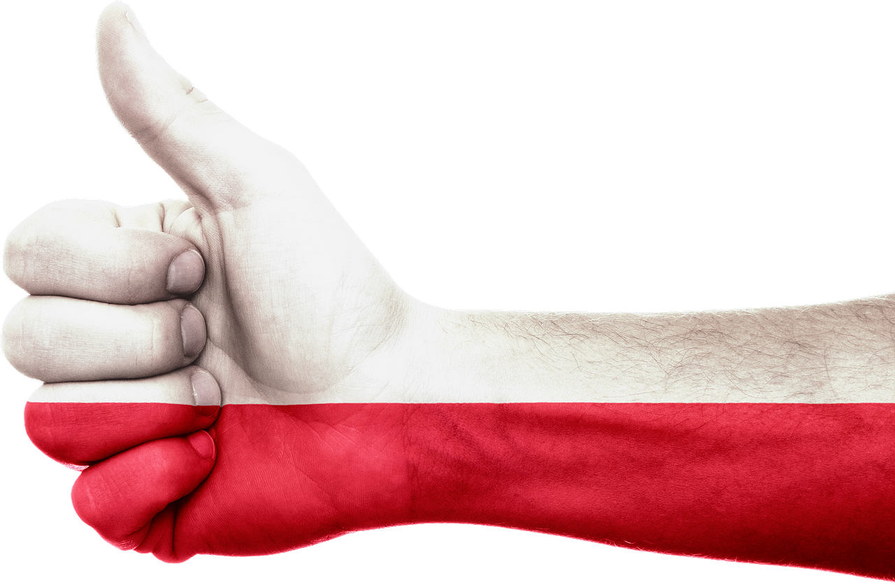 poland hand flag free photo