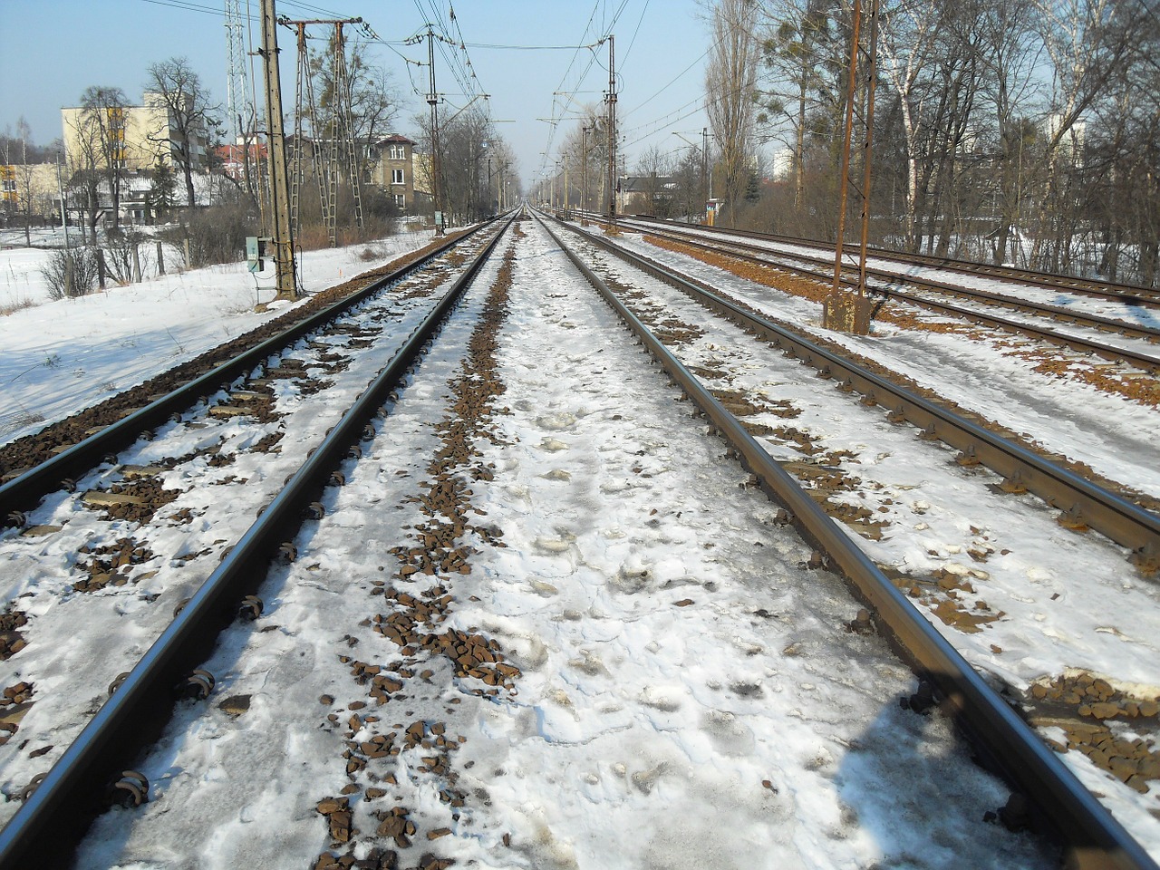 poland railroad railway free photo