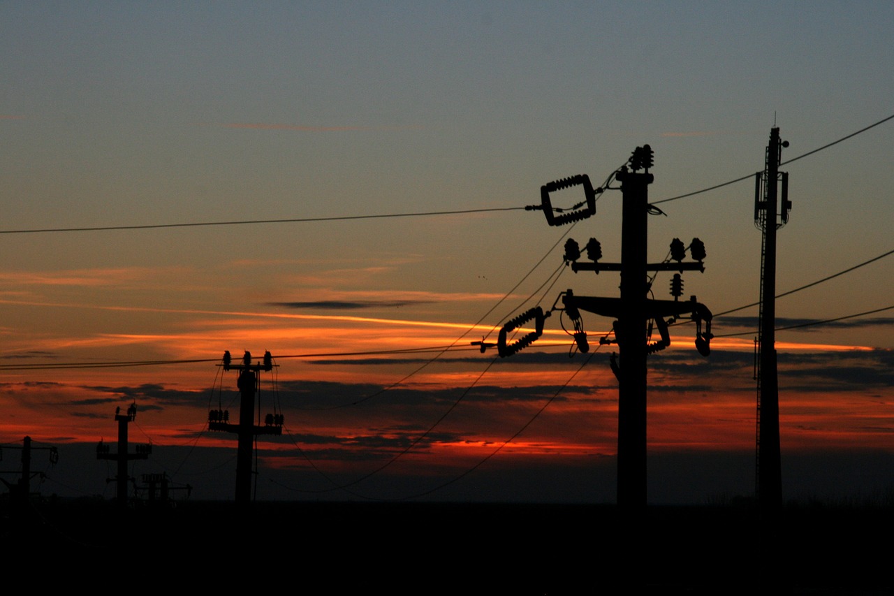 pole sunset sky free photo