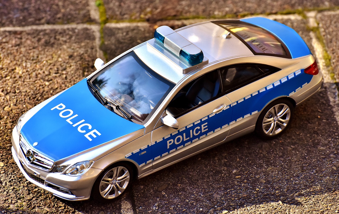 police racing car toys free photo