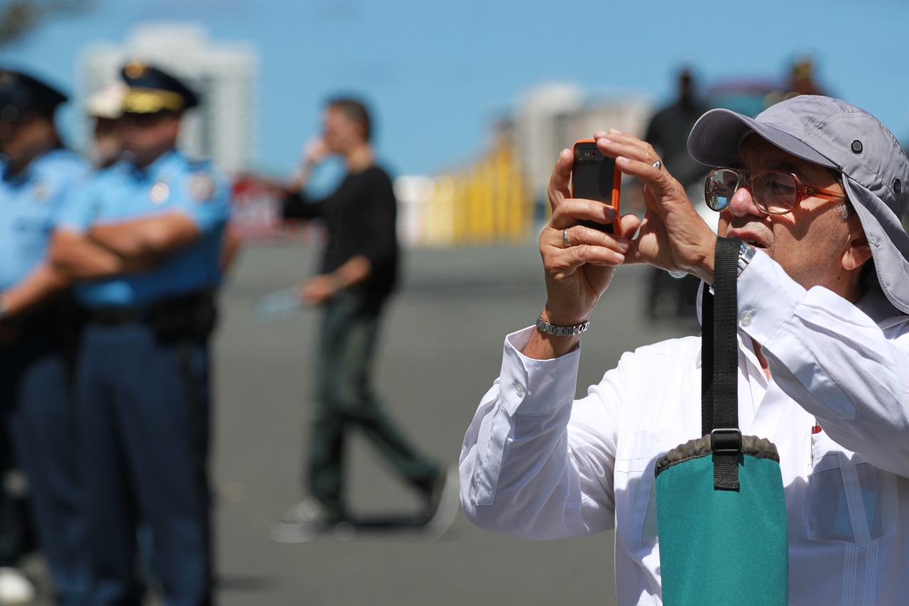 police demonstration selfie free photo