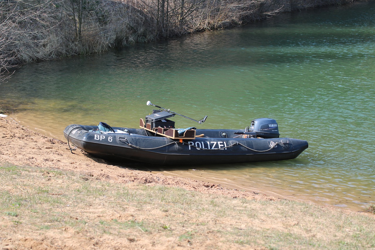 police  divers  boat free photo