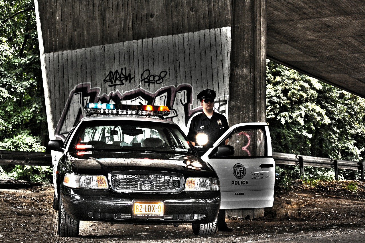 police police car siren free photo