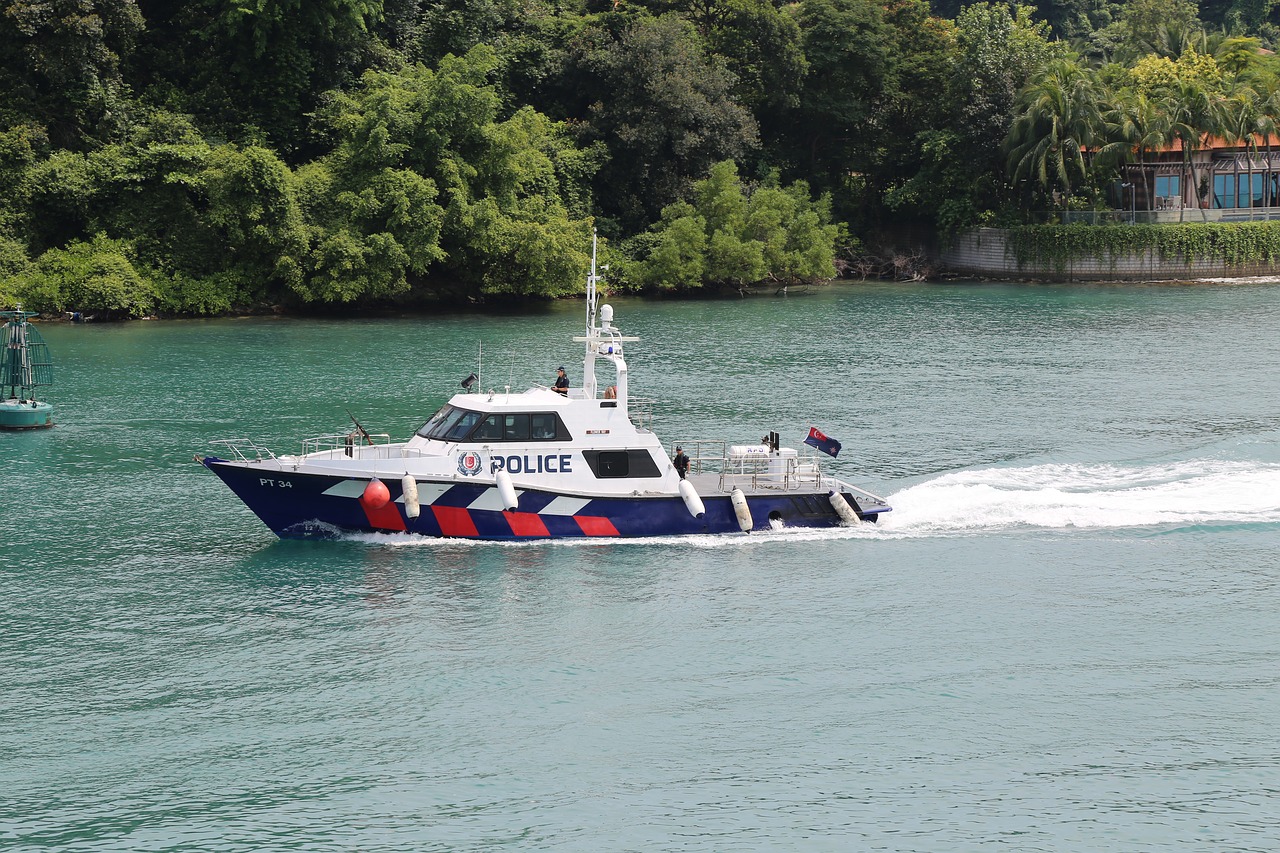 police boat patrol boat water safety free photo