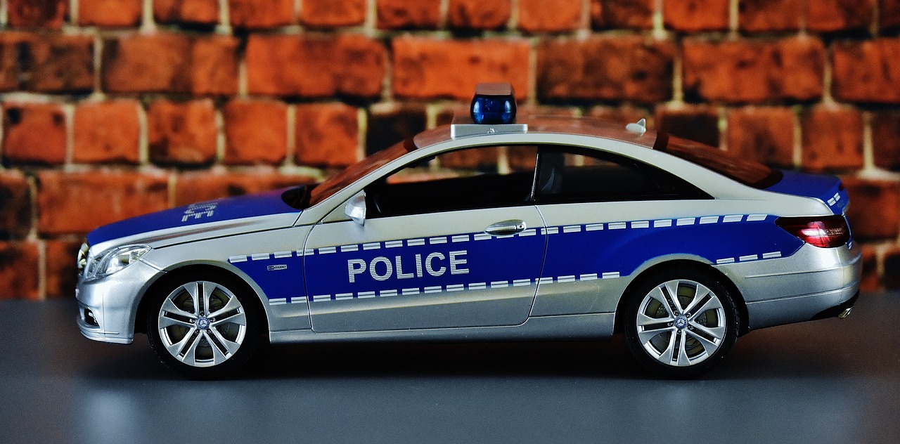 police car mercedes benz model car free photo