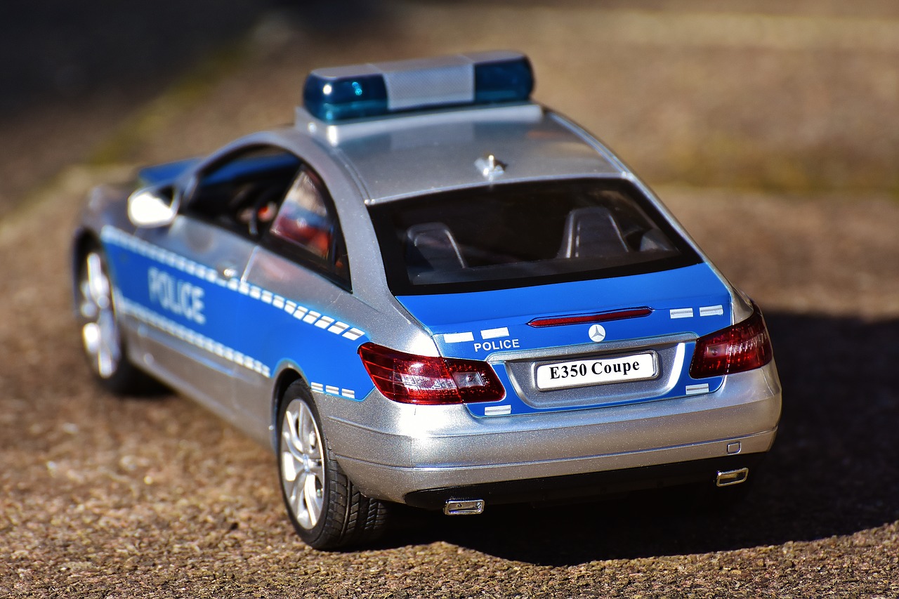 police car mercedes benz model car free photo