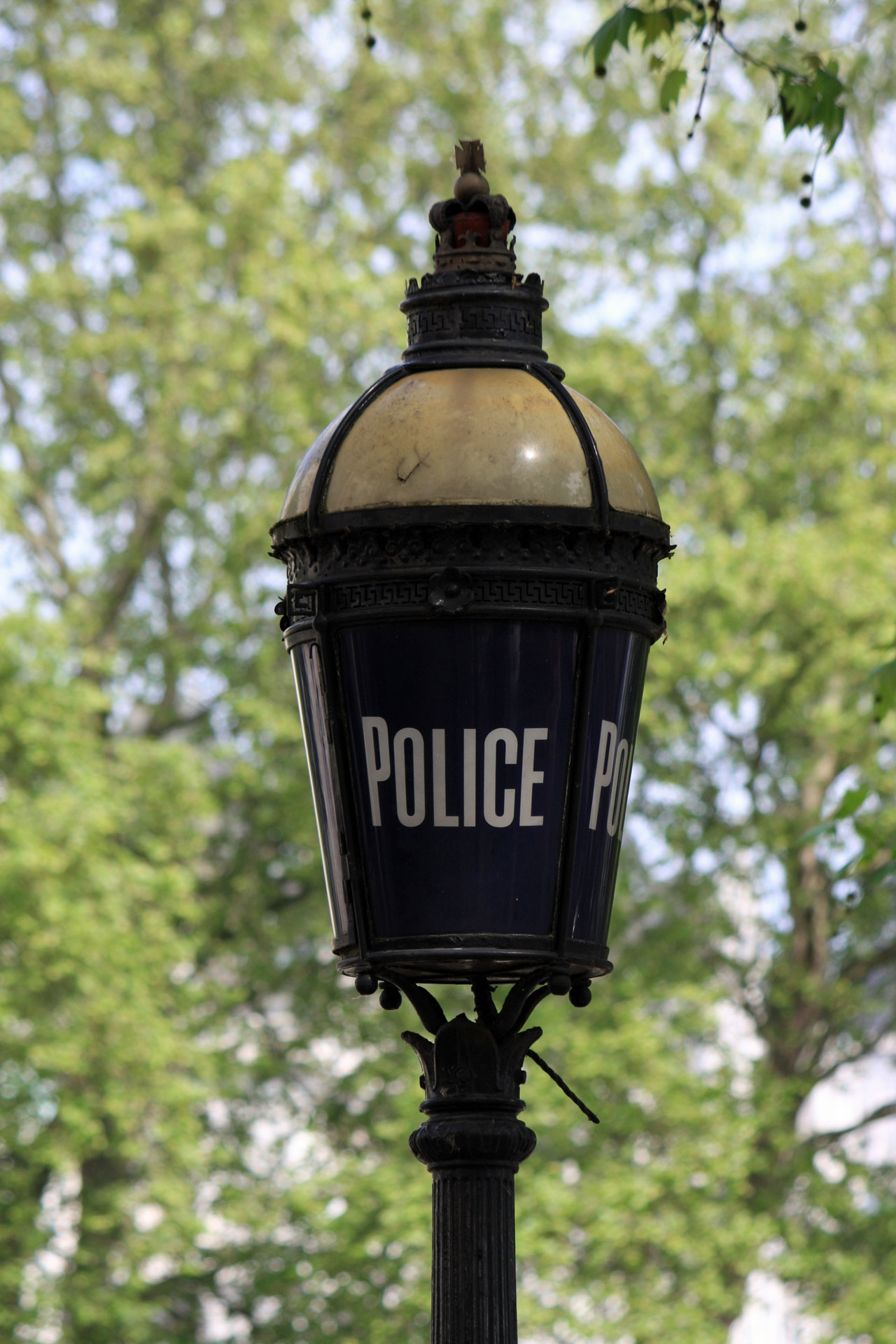 police lamp sign free photo