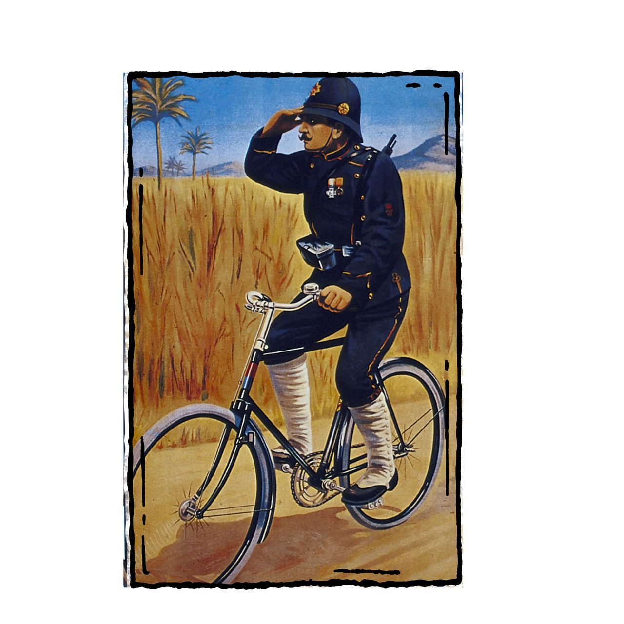 policeman bicycle vintage free photo