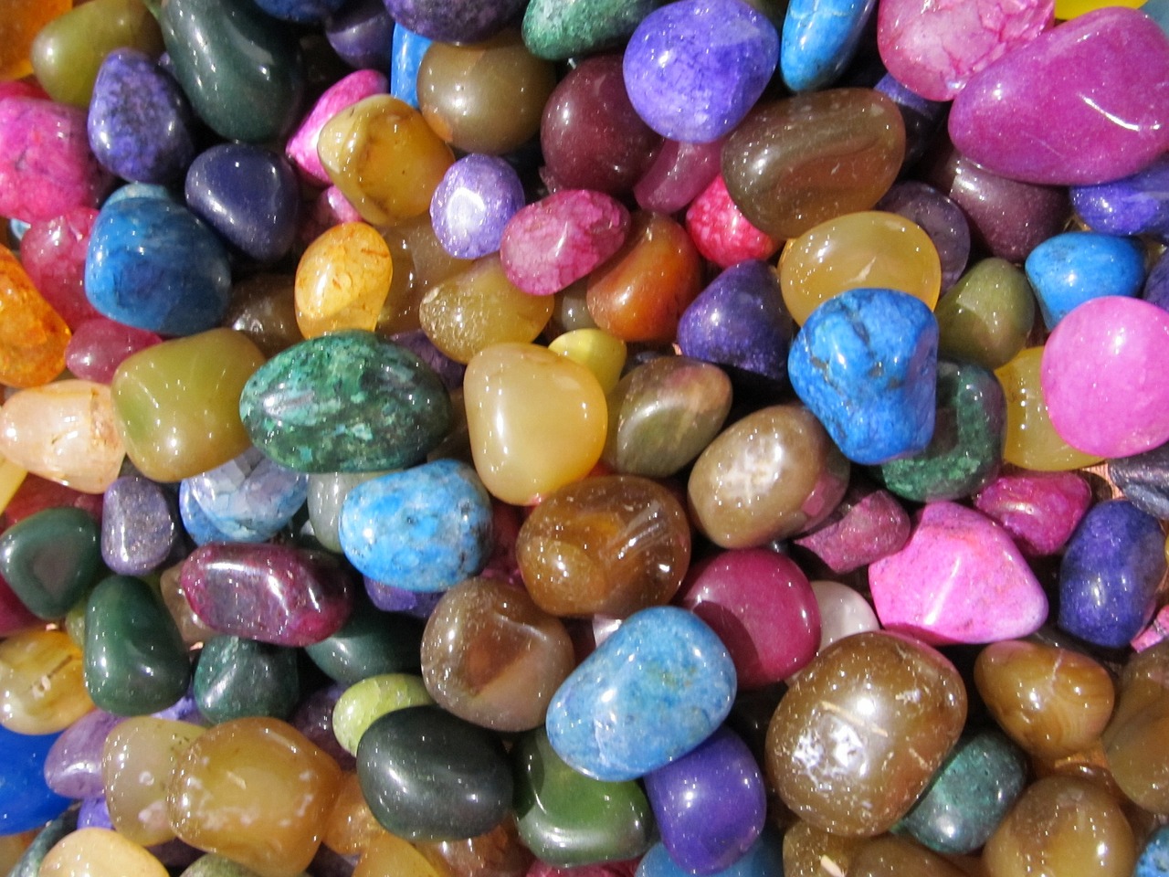 polished pebbles colorful stones free photo