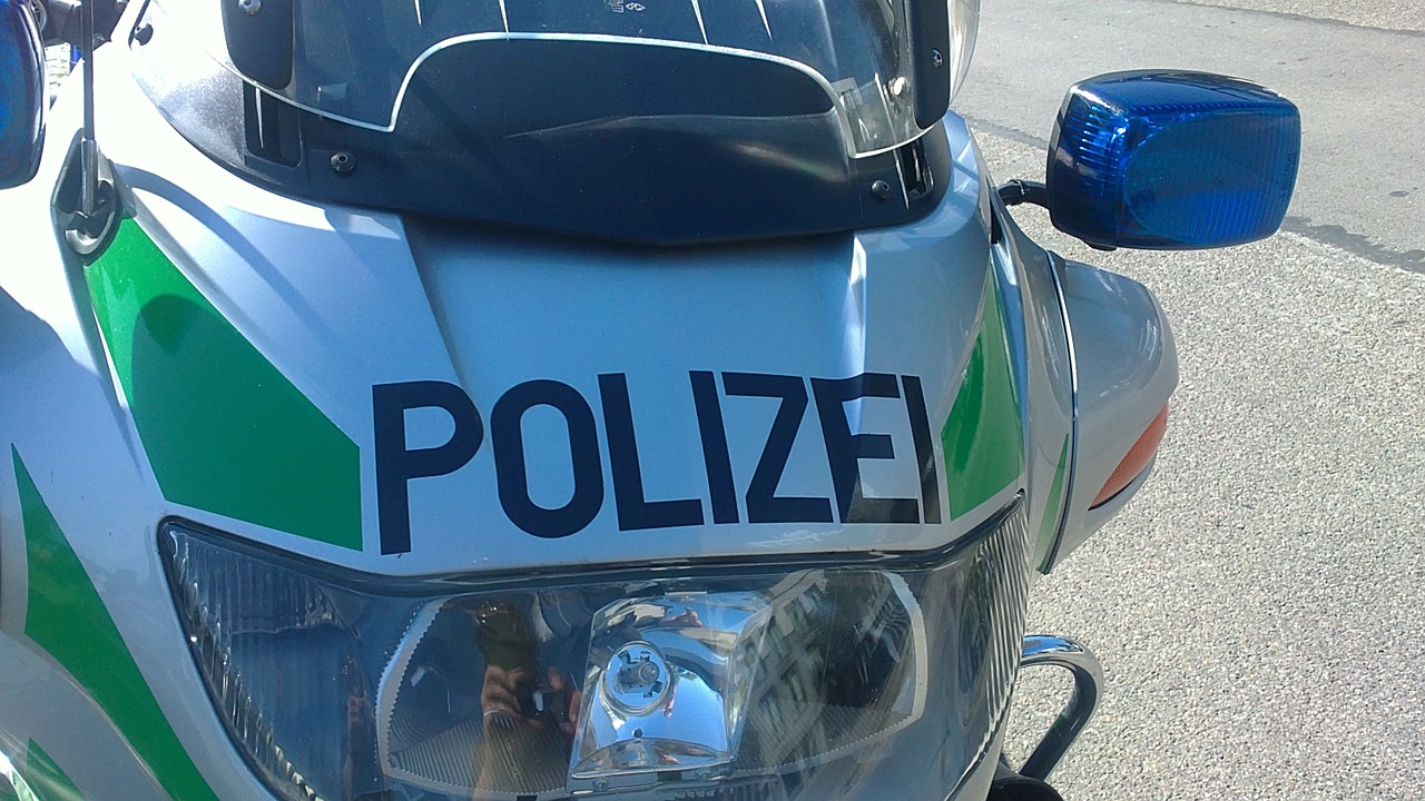 polizeimotorrrad police forces free photo
