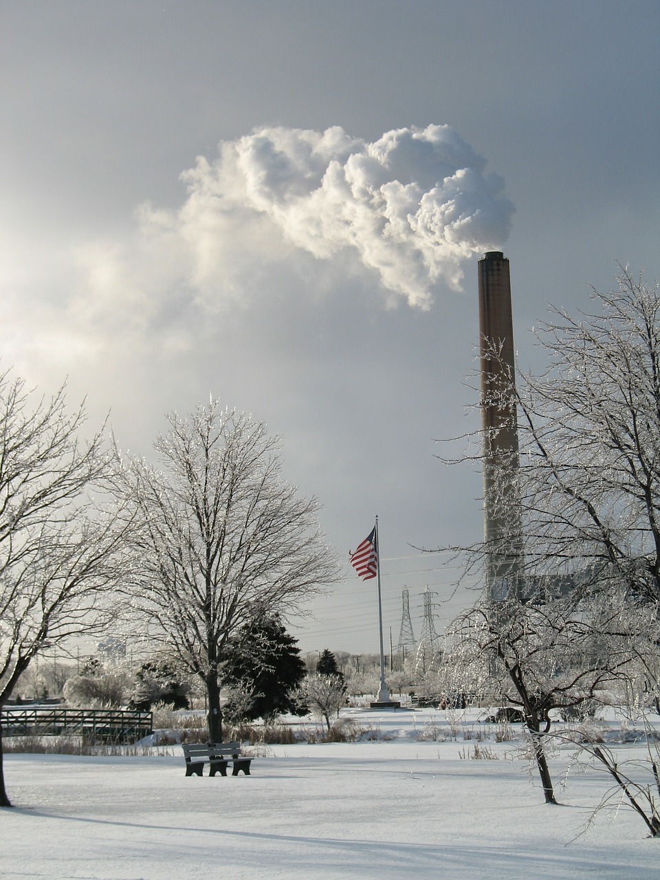 pollution industrie winter free photo