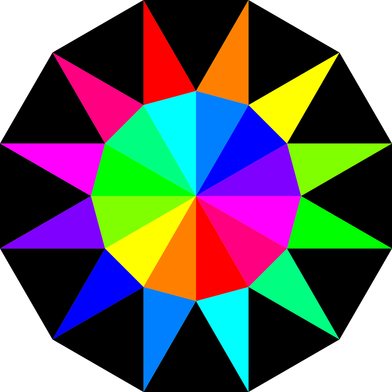polygon rainbow pallet free photo