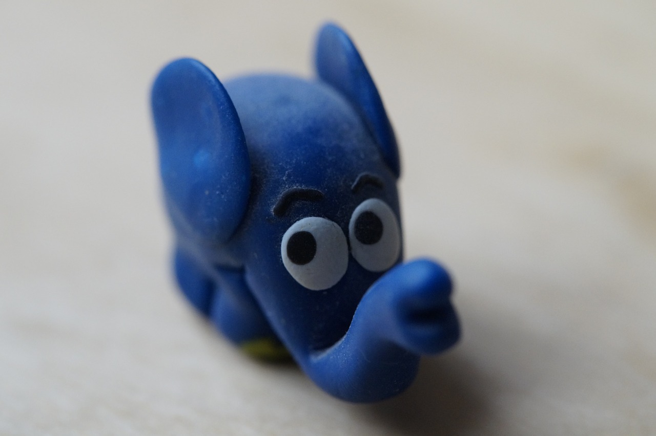 polymer clay figure elephant free photo