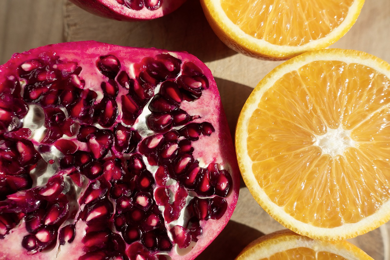 pomegranate red orange free photo