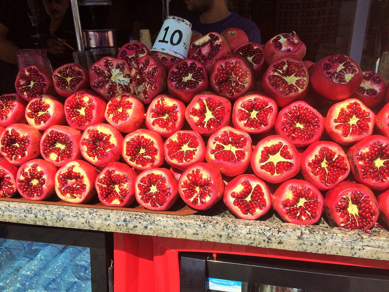 pomegranates fruit cart turkish free photo