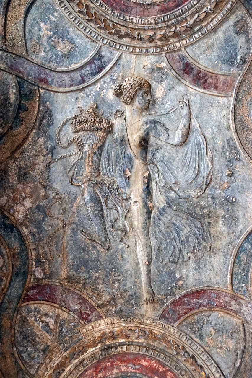 pompeii fresco sculpture free photo