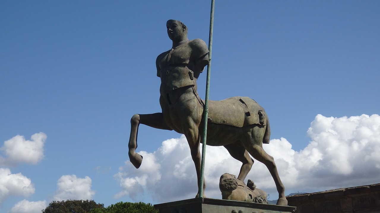 pompeii centaur statue free photo
