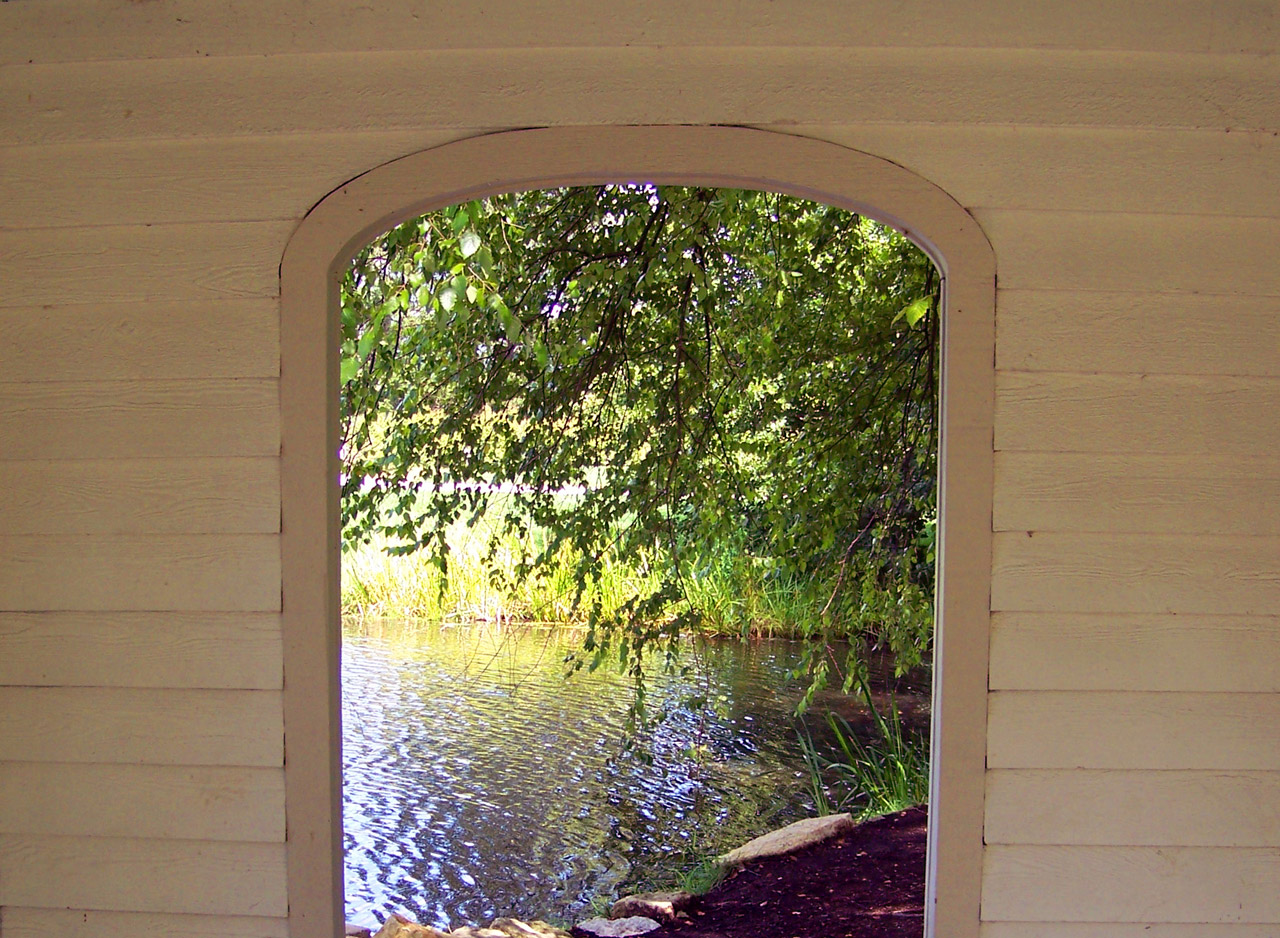 pond gazebo pond free photo